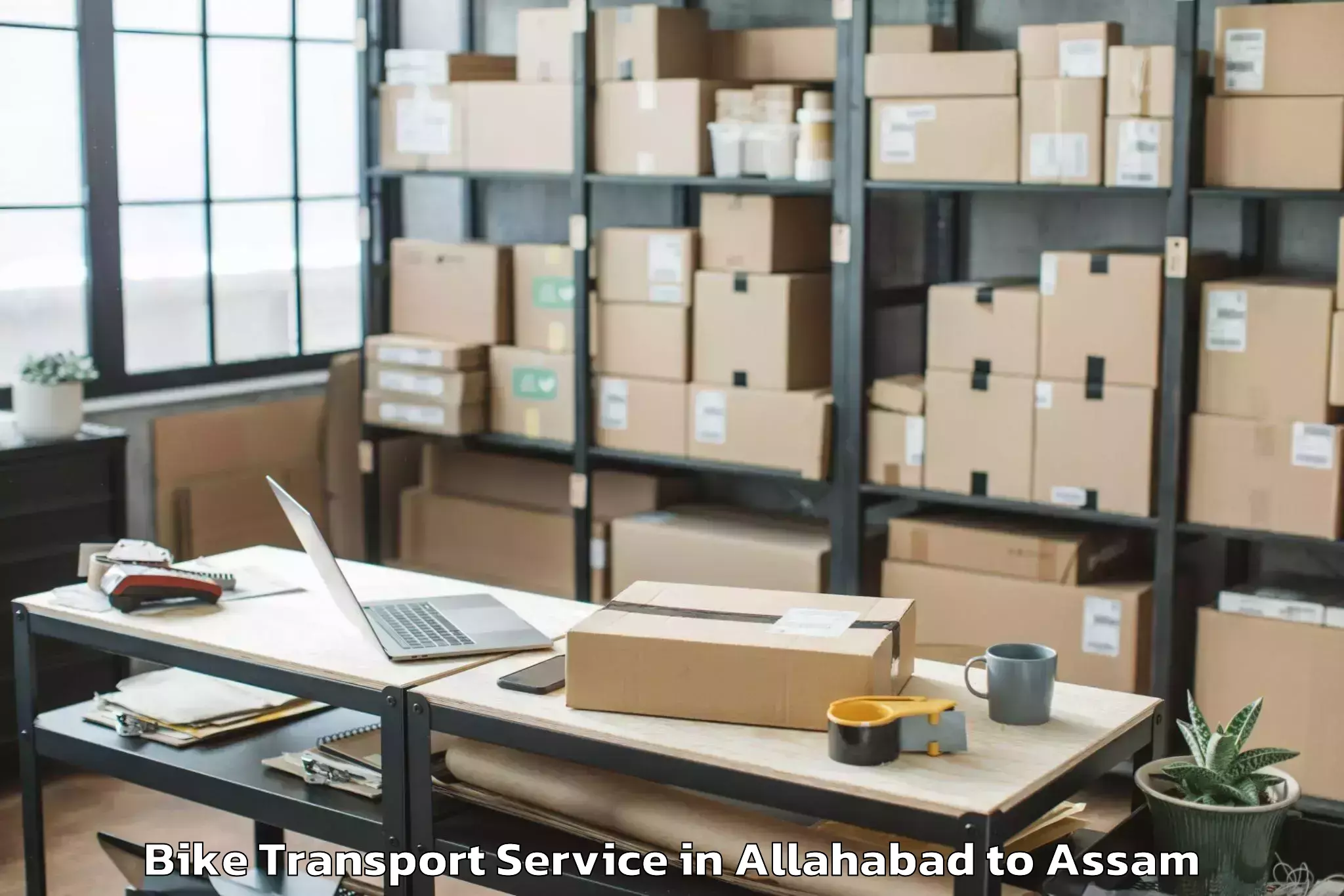 Comprehensive Allahabad to Dhubri Bike Transport